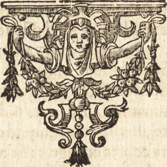 An illustration from Ivsti LipsI Politicorvm, sive, Civilis doctrinae libri sex : qui ad principatum maxime spectant : additae Notae auctiores, tum & De vna religione liber, 1610, leaf 21
