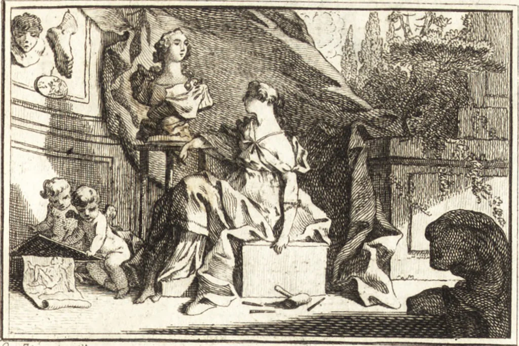 An illustration from Les beaux arts reduits à un même principe, 1746, leaf 32