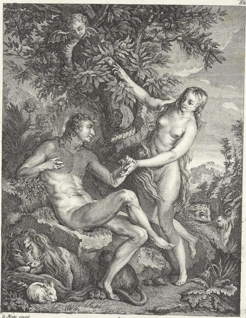 An illustration from Collection de cent-vingt estampes, gravées d'après les tableaux & dessins qui composoient le cabinet de M. Poullain, receveur général des domaines du roi, décédé en 1780 : précédé d'un abrégé historique de la vie des auteurs qui la composent, 1781, leaf 104