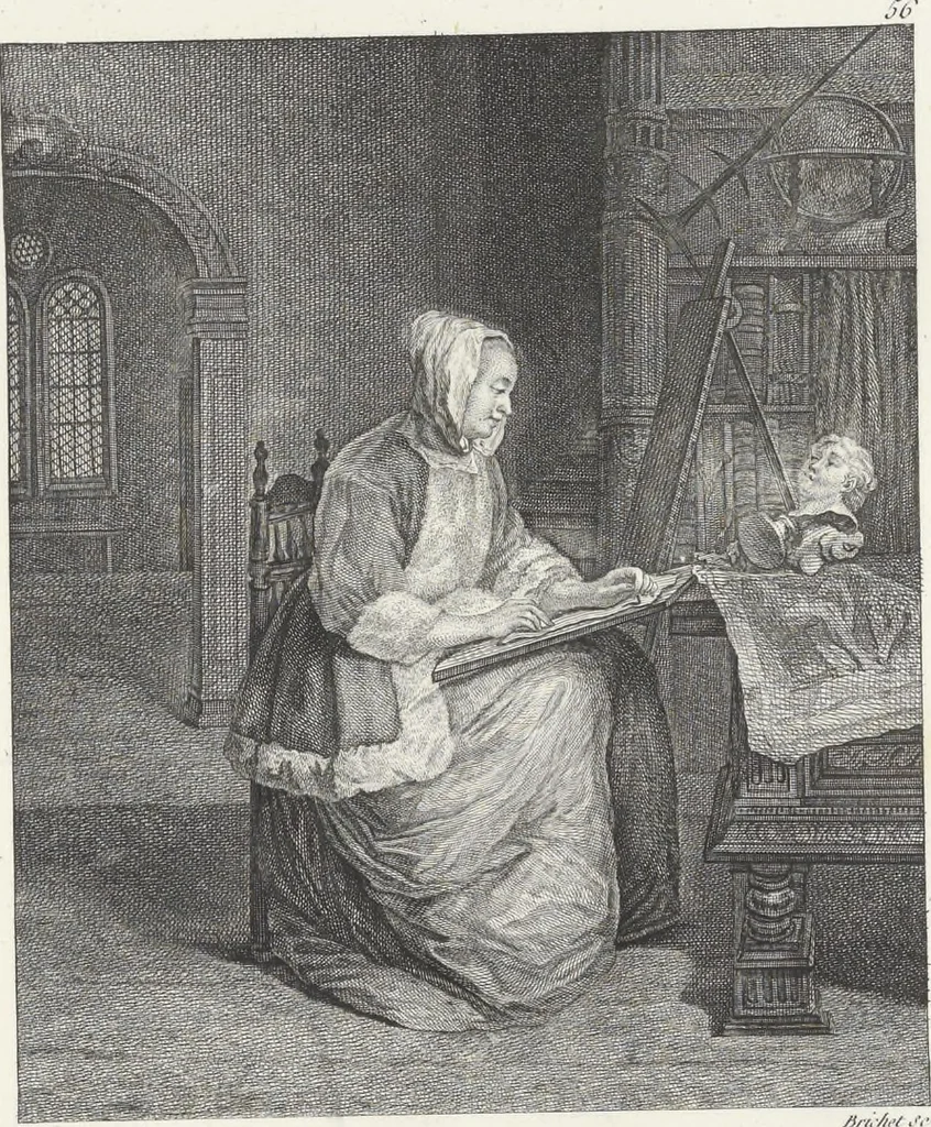 An illustration from Collection de cent-vingt estampes, gravées d'après les tableaux & dessins qui composoient le cabinet de M. Poullain, receveur général des domaines du roi, décédé en 1780 : précédé d'un abrégé historique de la vie des auteurs qui la composent, 1781, leaf 112