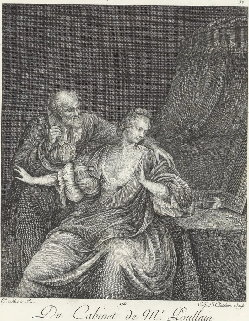 An illustration from Collection de cent-vingt estampes, gravées d'après les tableaux & dessins qui composoient le cabinet de M. Poullain, receveur général des domaines du roi, décédé en 1780 : précédé d'un abrégé historique de la vie des auteurs qui la composent, 1781, leaf 116