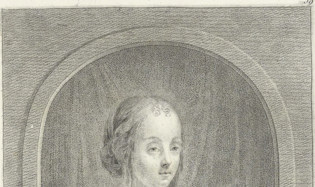 An illustration from Collection de cent-vingt estampes, gravées d'après les tableaux & dessins qui composoient le cabinet de M. Poullain, receveur général des domaines du roi, décédé en 1780 : précédé d'un abrégé historique de la vie des auteurs qui la composent, 1781, leaf 118