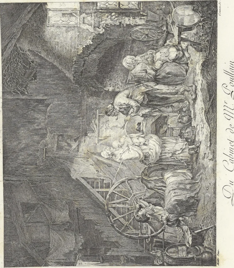 An illustration from Collection de cent-vingt estampes, gravées d'après les tableaux & dessins qui composoient le cabinet de M. Poullain, receveur général des domaines du roi, décédé en 1780 : précédé d'un abrégé historique de la vie des auteurs qui la composent, 1781, leaf 120
