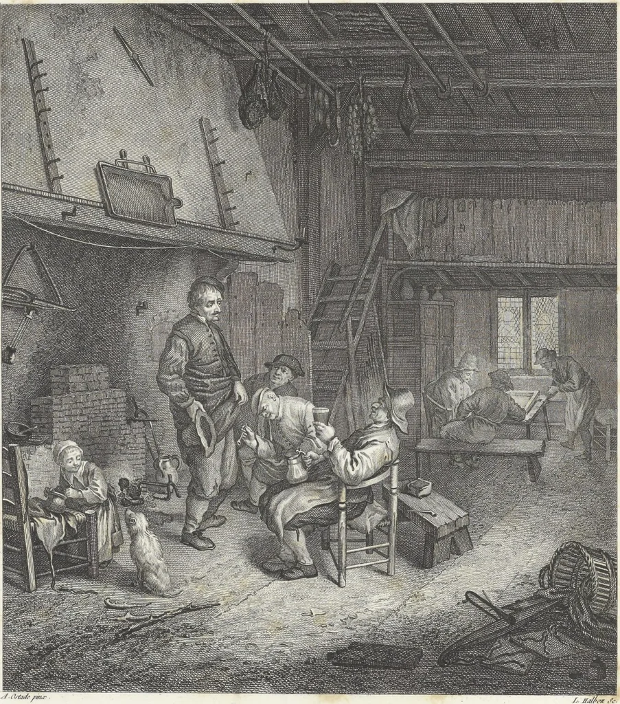 An illustration from Collection de cent-vingt estampes, gravées d'après les tableaux & dessins qui composoient le cabinet de M. Poullain, receveur général des domaines du roi, décédé en 1780 : précédé d'un abrégé historique de la vie des auteurs qui la composent, 1781, leaf 130