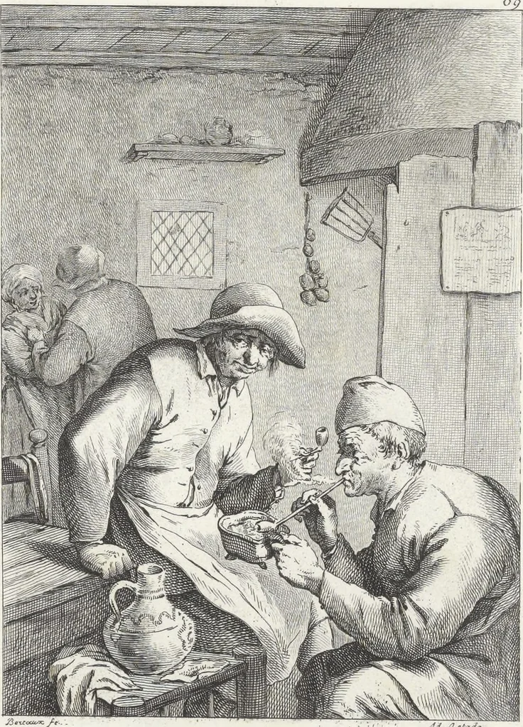 An illustration from Collection de cent-vingt estampes, gravées d'après les tableaux & dessins qui composoient le cabinet de M. Poullain, receveur général des domaines du roi, décédé en 1780 : précédé d'un abrégé historique de la vie des auteurs qui la composent, 1781, leaf 136
