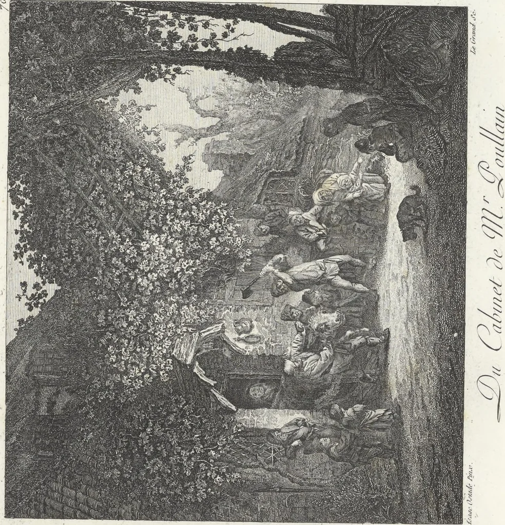 An illustration from Collection de cent-vingt estampes, gravées d'après les tableaux & dessins qui composoient le cabinet de M. Poullain, receveur général des domaines du roi, décédé en 1780 : précédé d'un abrégé historique de la vie des auteurs qui la composent, 1781, leaf 138