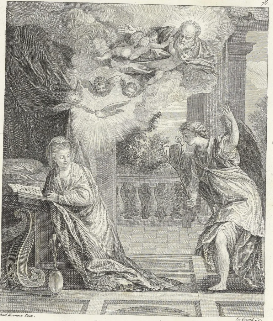 An illustration from Collection de cent-vingt estampes, gravées d'après les tableaux & dessins qui composoient le cabinet de M. Poullain, receveur général des domaines du roi, décédé en 1780 : précédé d'un abrégé historique de la vie des auteurs qui la composent, 1781, leaf 154