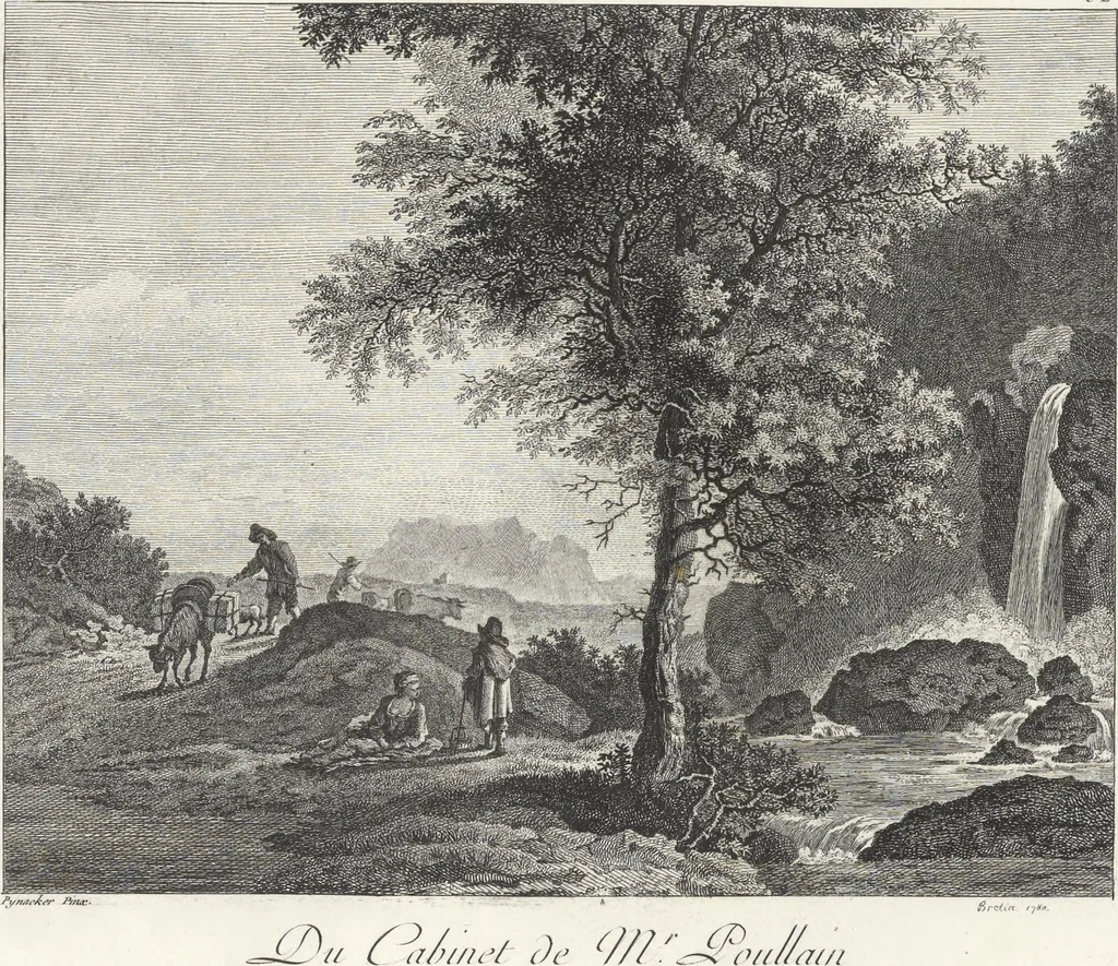 An illustration from Collection de cent-vingt estampes, gravées d'après les tableaux & dessins qui composoient le cabinet de M. Poullain, receveur général des domaines du roi, décédé en 1780 : précédé d'un abrégé historique de la vie des auteurs qui la composent, 1781, leaf 162
