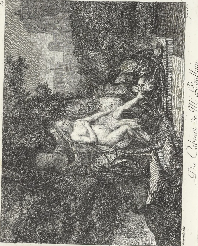 An illustration from Collection de cent-vingt estampes, gravées d'après les tableaux & dessins qui composoient le cabinet de M. Poullain, receveur général des domaines du roi, décédé en 1780 : précédé d'un abrégé historique de la vie des auteurs qui la composent, 1781, leaf 166