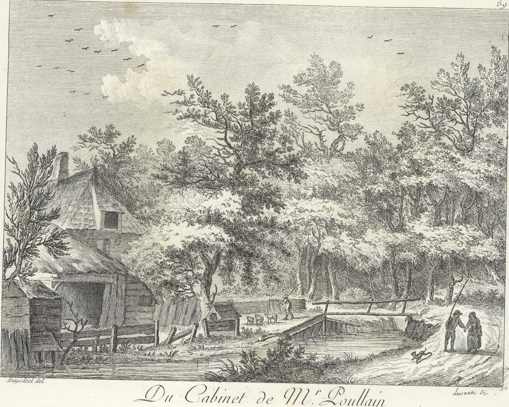 An illustration from Collection de cent-vingt estampes, gravées d'après les tableaux & dessins qui composoient le cabinet de M. Poullain, receveur général des domaines du roi, décédé en 1780 : précédé d'un abrégé historique de la vie des auteurs qui la composent, 1781, leaf 176