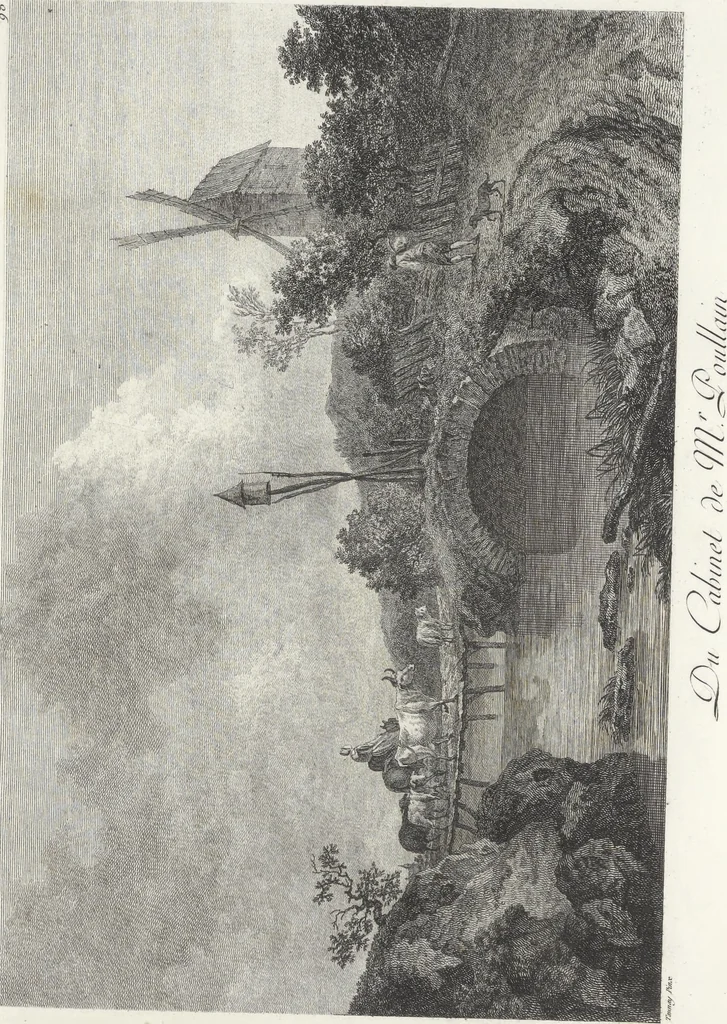 An illustration from Collection de cent-vingt estampes, gravées d'après les tableaux & dessins qui composoient le cabinet de M. Poullain, receveur général des domaines du roi, décédé en 1780 : précédé d'un abrégé historique de la vie des auteurs qui la composent, 1781, leaf 194