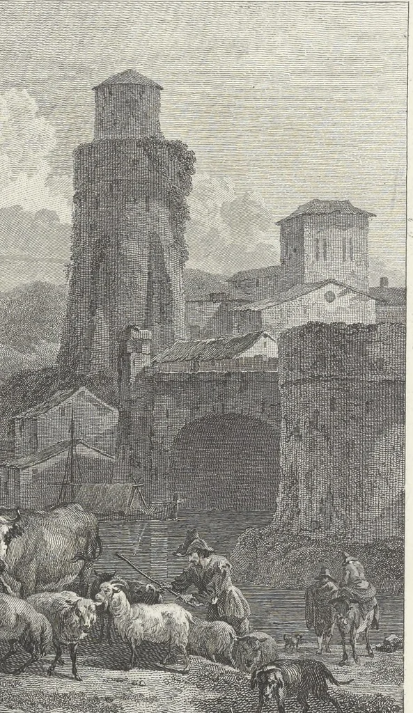 An illustration from Collection de cent-vingt estampes, gravées d'après les tableaux & dessins qui composoient le cabinet de M. Poullain, receveur général des domaines du roi, décédé en 1780 : précédé d'un abrégé historique de la vie des auteurs qui la composent, 1781, leaf 22
