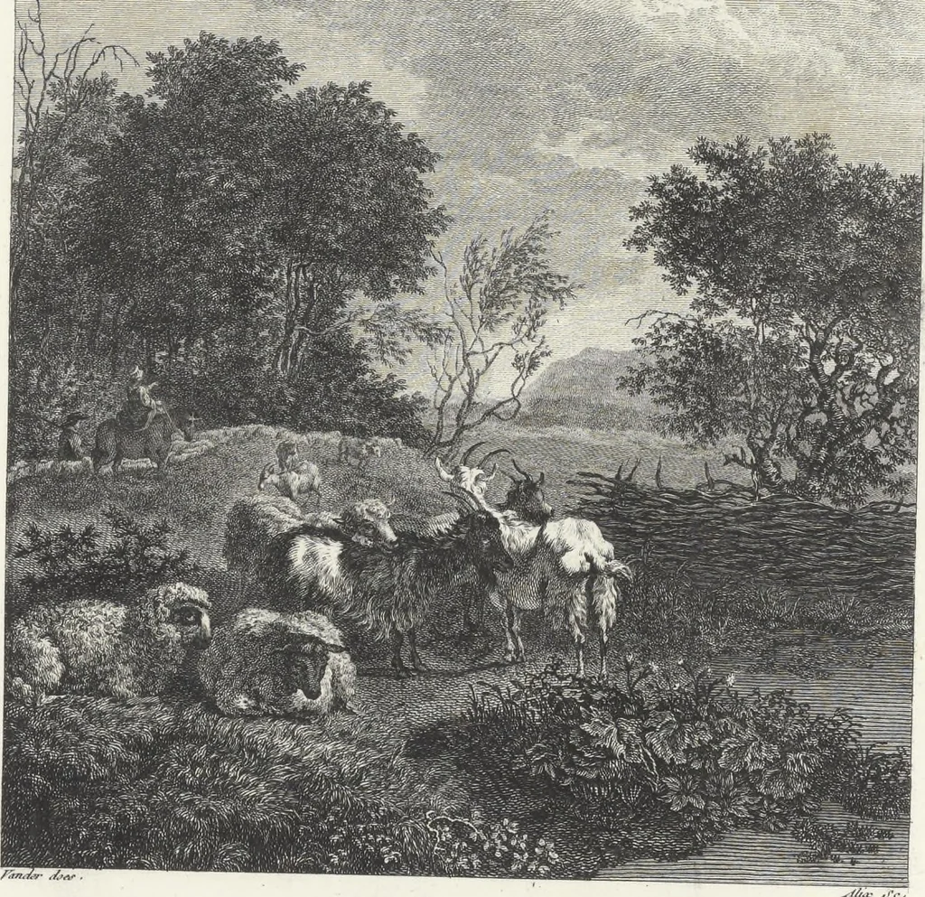 An illustration from Collection de cent-vingt estampes, gravées d'après les tableaux & dessins qui composoient le cabinet de M. Poullain, receveur général des domaines du roi, décédé en 1780 : précédé d'un abrégé historique de la vie des auteurs qui la composent, 1781, leaf 220