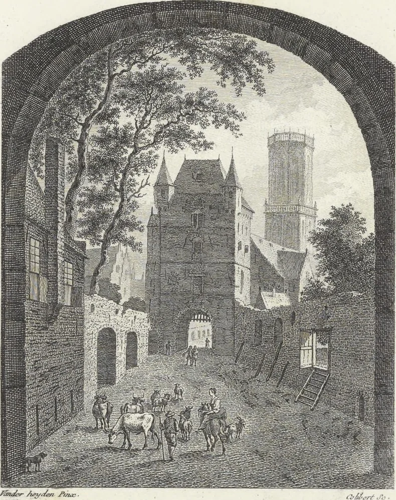 An illustration from Collection de cent-vingt estampes, gravées d'après les tableaux & dessins qui composoient le cabinet de M. Poullain, receveur général des domaines du roi, décédé en 1780 : précédé d'un abrégé historique de la vie des auteurs qui la composent, 1781, leaf 222