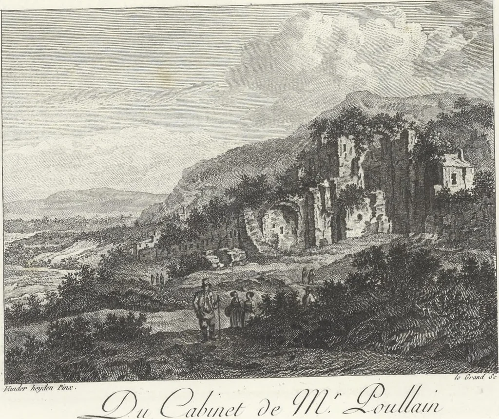An illustration from Collection de cent-vingt estampes, gravées d'après les tableaux & dessins qui composoient le cabinet de M. Poullain, receveur général des domaines du roi, décédé en 1780 : précédé d'un abrégé historique de la vie des auteurs qui la composent, 1781, leaf 224