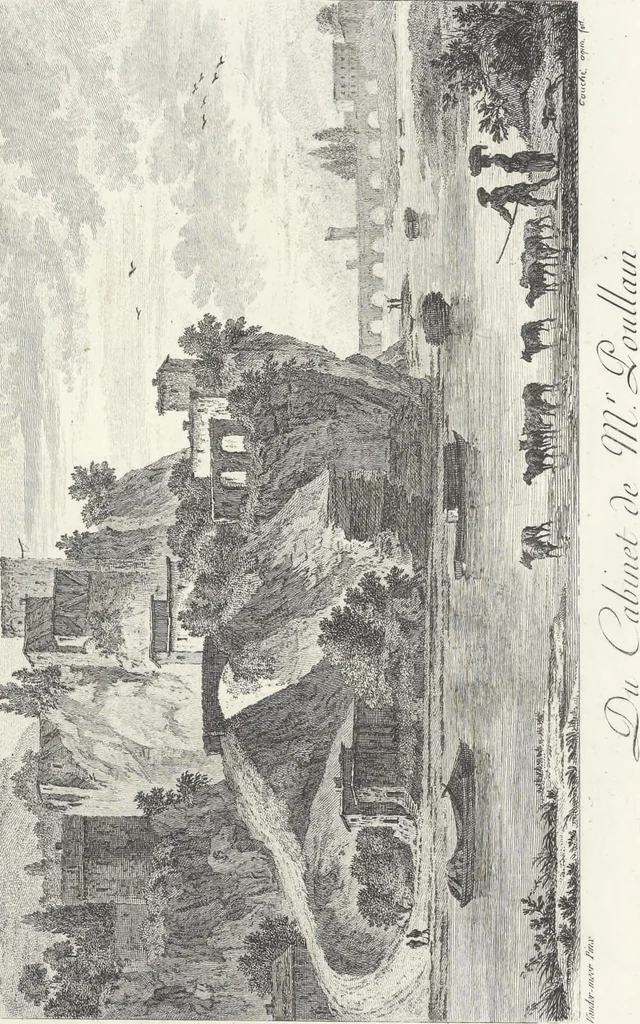 An illustration from Collection de cent-vingt estampes, gravées d'après les tableaux & dessins qui composoient le cabinet de M. Poullain, receveur général des domaines du roi, décédé en 1780 : précédé d'un abrégé historique de la vie des auteurs qui la composent, 1781, leaf 226
