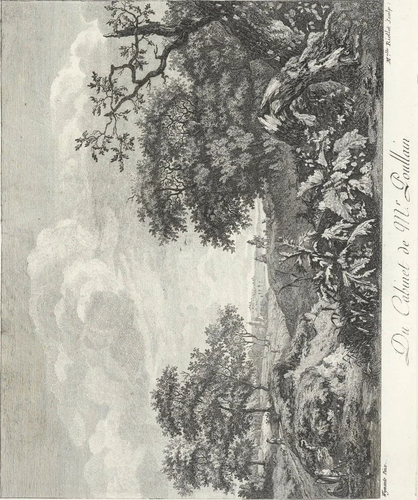 An illustration from Collection de cent-vingt estampes, gravées d'après les tableaux & dessins qui composoient le cabinet de M. Poullain, receveur général des domaines du roi, décédé en 1780 : précédé d'un abrégé historique de la vie des auteurs qui la composent, 1781, leaf 234