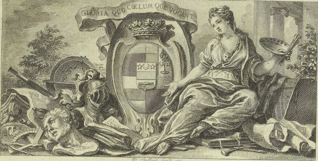 An illustration from Collection de cent-vingt estampes, gravées d'après les tableaux & dessins qui composoient le cabinet de M. Poullain, receveur général des domaines du roi, décédé en 1780 : précédé d'un abrégé historique de la vie des auteurs qui la composent, 1781, leaf 242