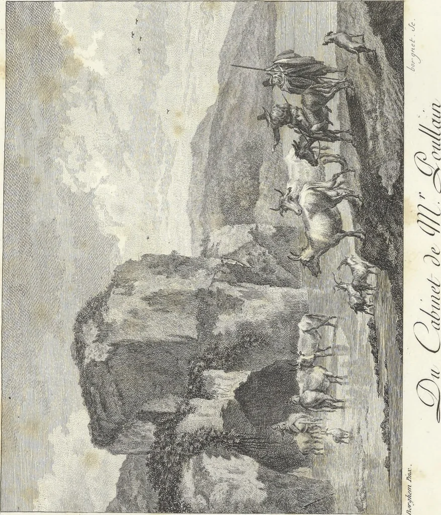 An illustration from Collection de cent-vingt estampes, gravées d'après les tableaux & dessins qui composoient le cabinet de M. Poullain, receveur général des domaines du roi, décédé en 1780 : précédé d'un abrégé historique de la vie des auteurs qui la composent, 1781, leaf 26