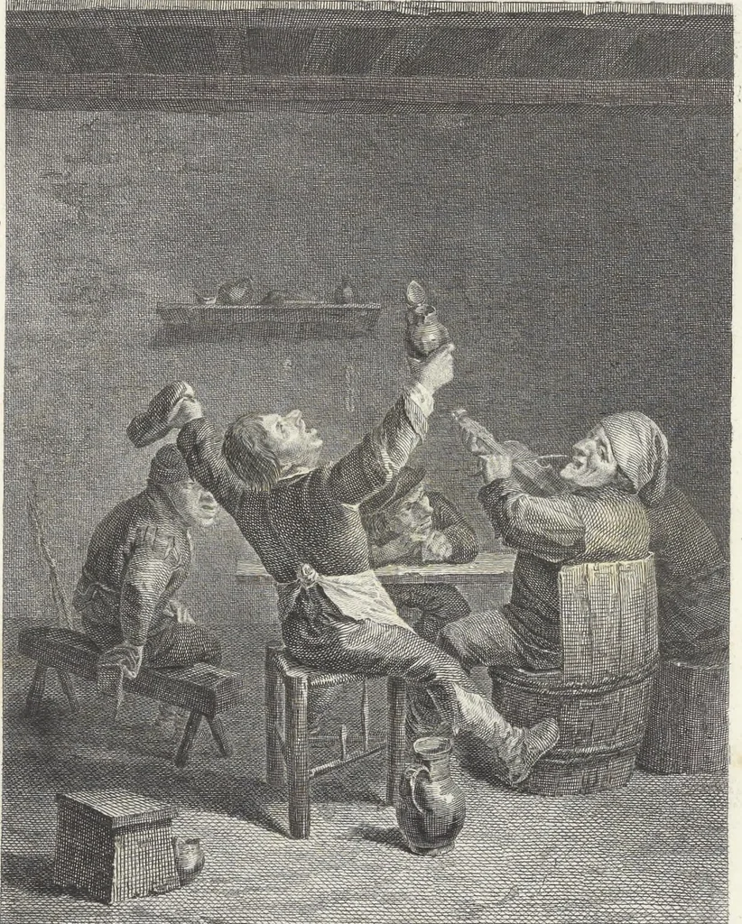 An illustration from Collection de cent-vingt estampes, gravées d'après les tableaux & dessins qui composoient le cabinet de M. Poullain, receveur général des domaines du roi, décédé en 1780 : précédé d'un abrégé historique de la vie des auteurs qui la composent, 1781, leaf 34