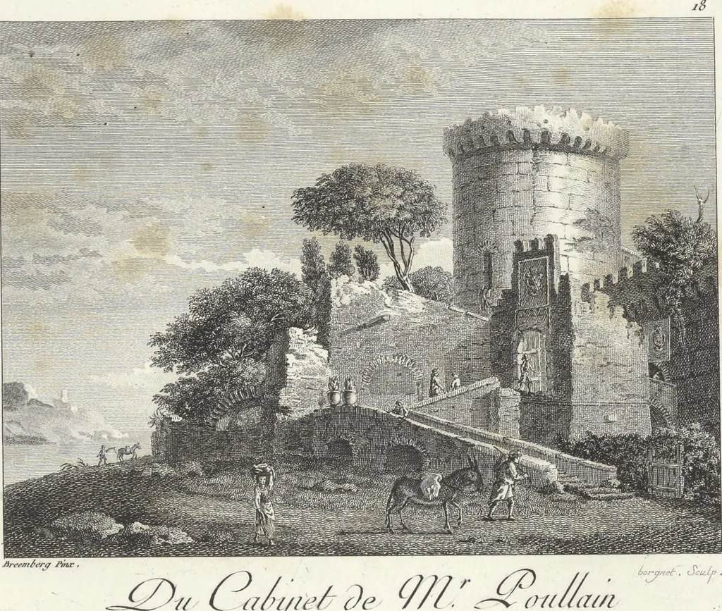 An illustration from Collection de cent-vingt estampes, gravées d'après les tableaux & dessins qui composoient le cabinet de M. Poullain, receveur général des domaines du roi, décédé en 1780 : précédé d'un abrégé historique de la vie des auteurs qui la composent, 1781, leaf 38