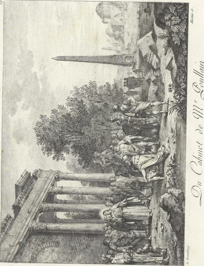 An illustration from Collection de cent-vingt estampes, gravées d'après les tableaux & dessins qui composoient le cabinet de M. Poullain, receveur général des domaines du roi, décédé en 1780 : précédé d'un abrégé historique de la vie des auteurs qui la composent, 1781, leaf 40