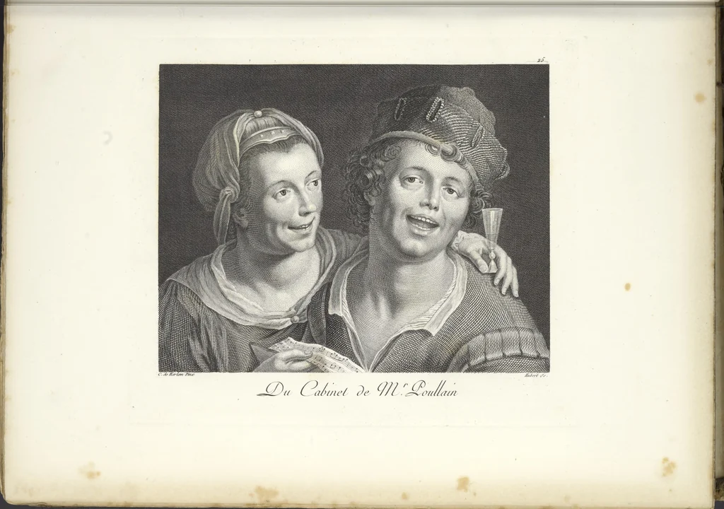 An illustration from Collection de cent-vingt estampes, gravées d'après les tableaux & dessins qui composoient le cabinet de M. Poullain, receveur général des domaines du roi, décédé en 1780 : précédé d'un abrégé historique de la vie des auteurs qui la composent, 1781, leaf 50