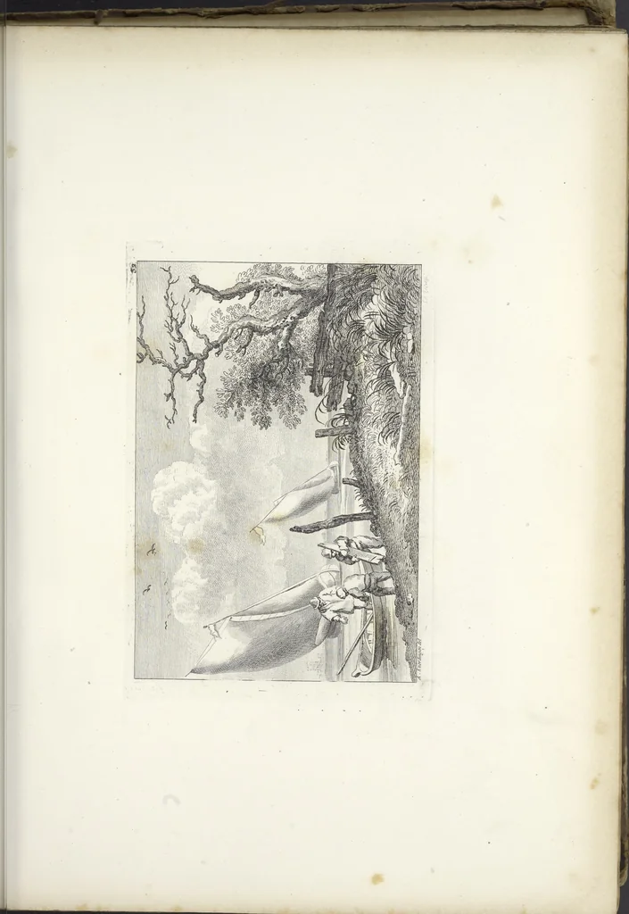 An illustration from Collection de cent-vingt estampes, gravées d'après les tableaux & dessins qui composoient le cabinet de M. Poullain, receveur général des domaines du roi, décédé en 1780 : précédé d'un abrégé historique de la vie des auteurs qui la composent, 1781, leaf 64