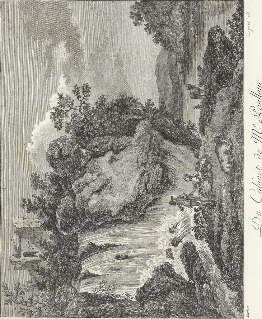 An illustration from Collection de cent-vingt estampes, gravées d'après les tableaux & dessins qui composoient le cabinet de M. Poullain, receveur général des domaines du roi, décédé en 1780 : précédé d'un abrégé historique de la vie des auteurs qui la composent, 1781, leaf 72