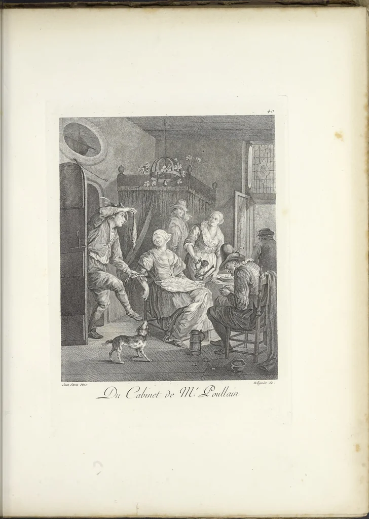 An illustration from Collection de cent-vingt estampes, gravées d'après les tableaux & dessins qui composoient le cabinet de M. Poullain, receveur général des domaines du roi, décédé en 1780 : précédé d'un abrégé historique de la vie des auteurs qui la composent, 1781, leaf 80