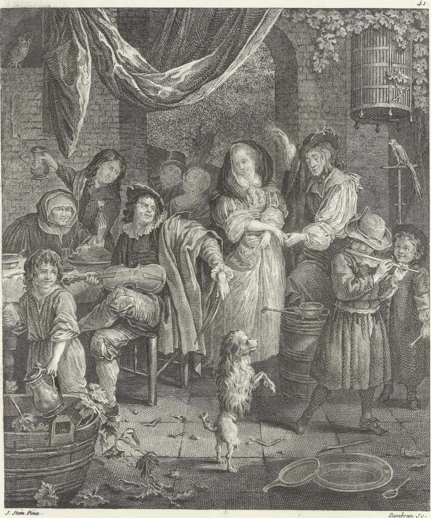 An illustration from Collection de cent-vingt estampes, gravées d'après les tableaux & dessins qui composoient le cabinet de M. Poullain, receveur général des domaines du roi, décédé en 1780 : précédé d'un abrégé historique de la vie des auteurs qui la composent, 1781, leaf 82