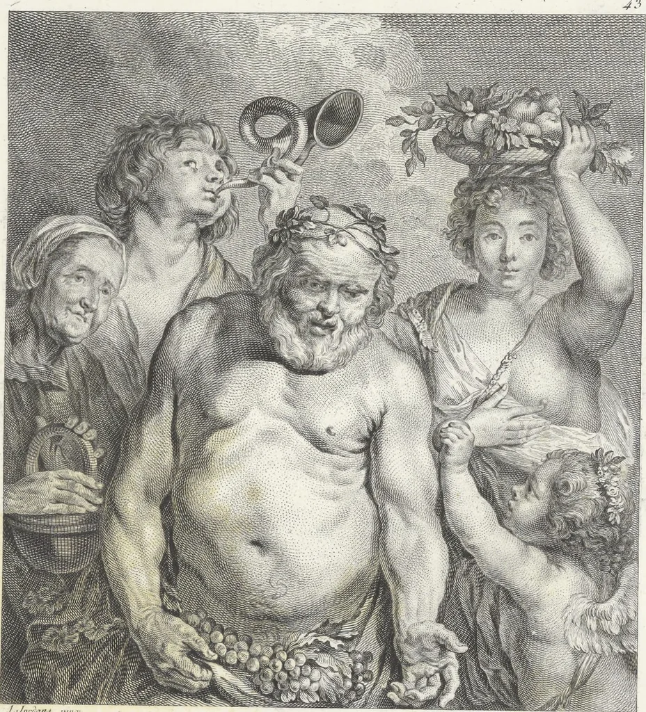 An illustration from Collection de cent-vingt estampes, gravées d'après les tableaux & dessins qui composoient le cabinet de M. Poullain, receveur général des domaines du roi, décédé en 1780 : précédé d'un abrégé historique de la vie des auteurs qui la composent, 1781, leaf 86