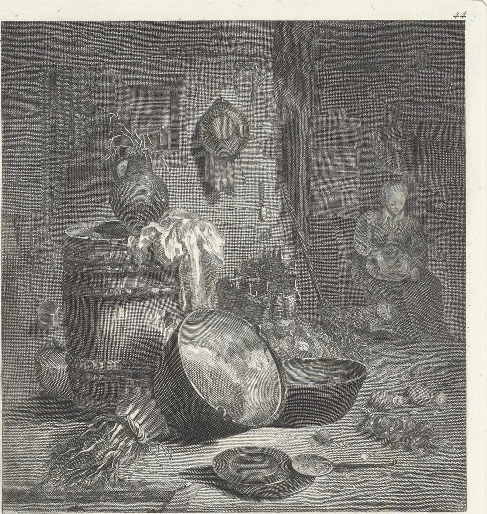 An illustration from Collection de cent-vingt estampes, gravées d'après les tableaux & dessins qui composoient le cabinet de M. Poullain, receveur général des domaines du roi, décédé en 1780 : précédé d'un abrégé historique de la vie des auteurs qui la composent, 1781, leaf 88