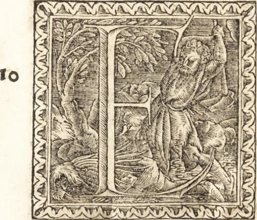 An illustration from D. Gregorii Nazianzeni Orationes XXX, 1531, leaf 22
