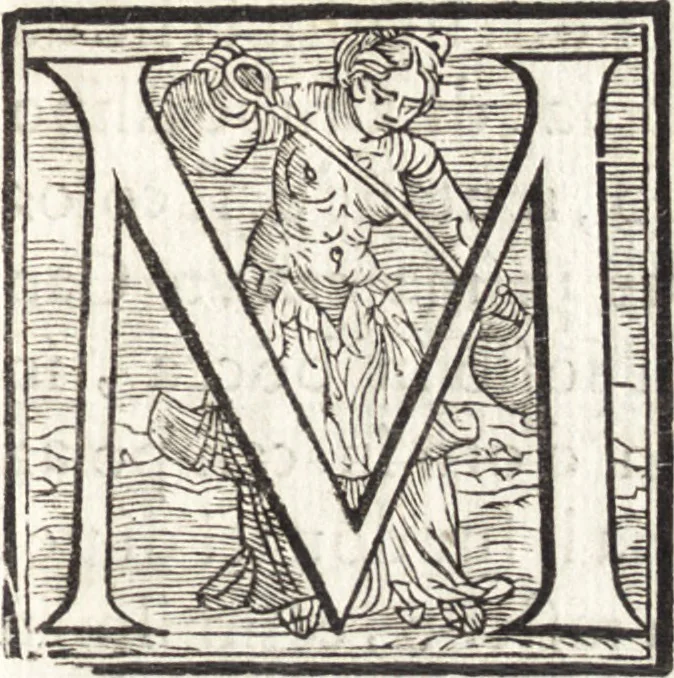 An illustration from Vita di Michelagnolo Bvonarroti, 1553, leaf 12
