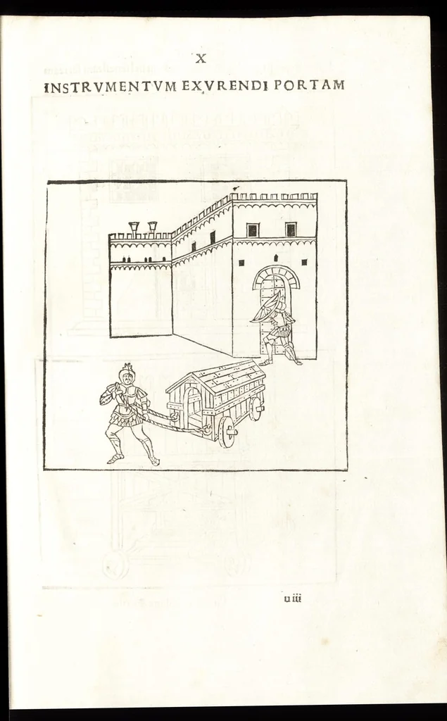 An illustration from Elenchus & index rerum militarium quae singulis codicis huius in uoluminibus continetur ut inpromptu sint uniuersa hoc est ne talium rerum curiosa perlegen .., leaf 322