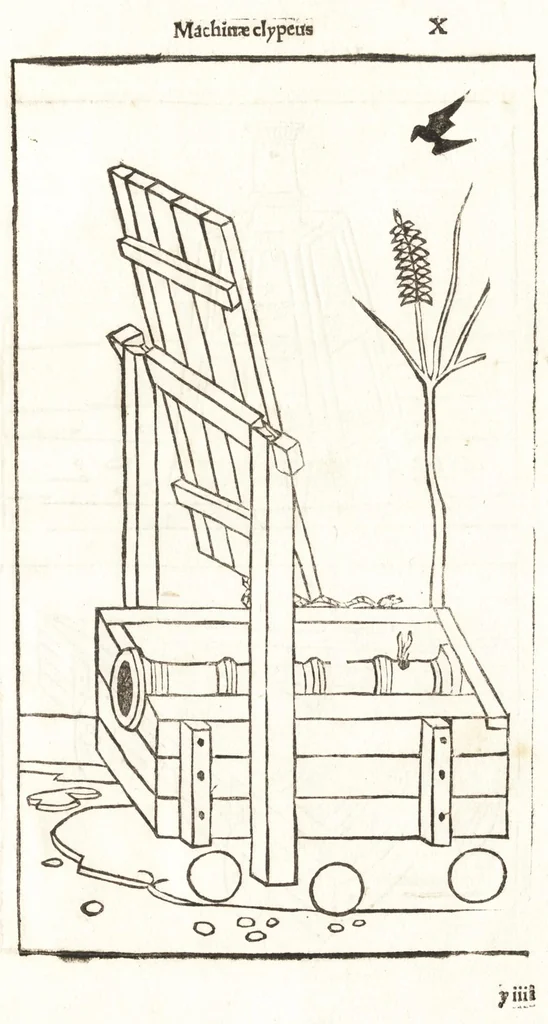 An illustration from Elenchus & index rerum militarium quae singulis codicis huius in uoluminibus continetur ut inpromptu sint uniuersa hoc est ne talium rerum curiosa perlegen .., leaf 356