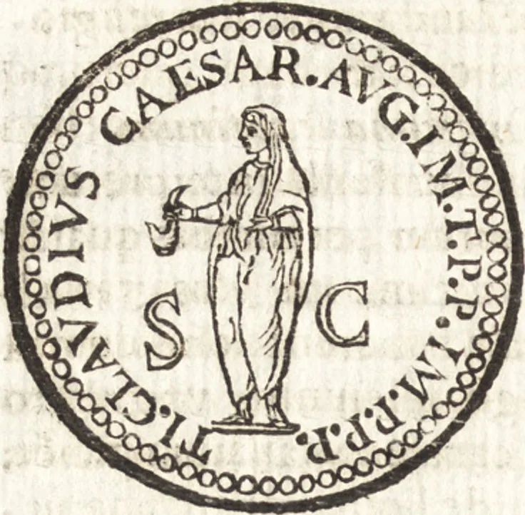 An illustration from De profanis et sacris veteribus ritibus, 1644, leaf 215