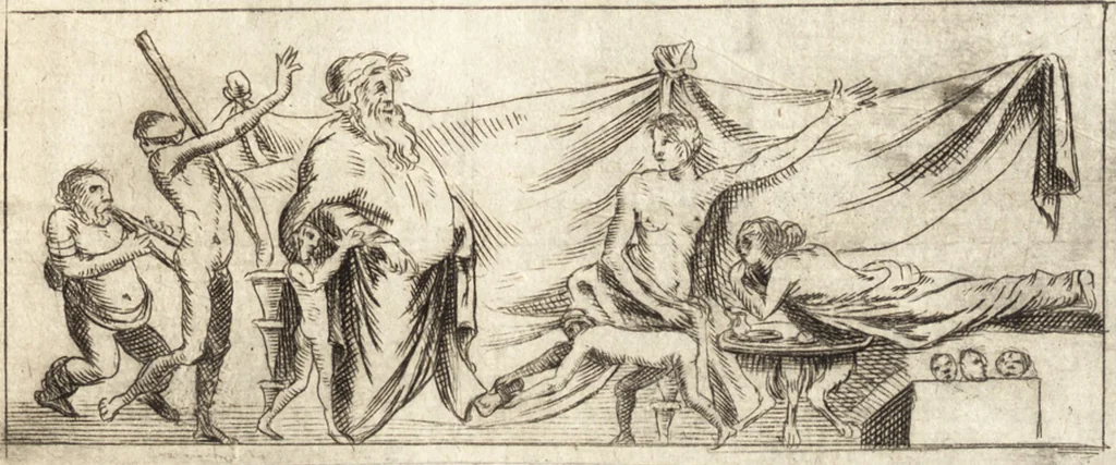 An illustration from De profanis et sacris veteribus ritibus, 1644, leaf 302