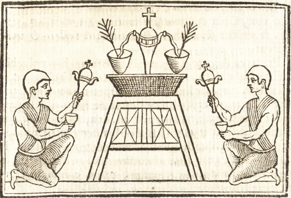 An illustration from De profanis et sacris veteribus ritibus, 1644, leaf 396