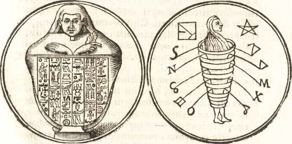An illustration from De profanis et sacris veteribus ritibus, 1644, leaf 82