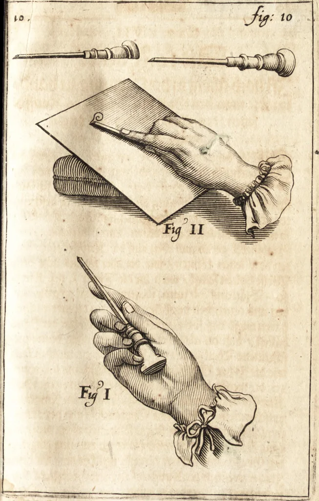 An illustration from Kunstbüchlein handelt von der Radier- und Etzkunst : wie man nemlich mit Scheidwasser in Kupffer etzen, das Scheid- oder Etzwasser, wie auch den harten und weichen Etzgrund machen solle : beneben kurtzer Beschreibung wie man die Kupffer-Platten abdrucken ..., 1652, leaf 132