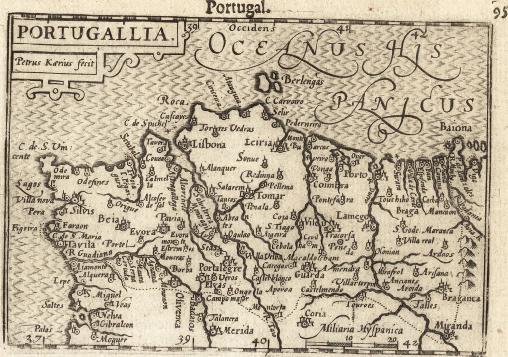 An illustration from Hand-boeck, of Cort begrijp der caerten ende beschryvinghen van alle landen des werelds, 1609, leaf 112