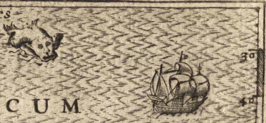 An illustration from Hand-boeck, of Cort begrijp der caerten ende beschryvinghen van alle landen des werelds, 1609, leaf 134