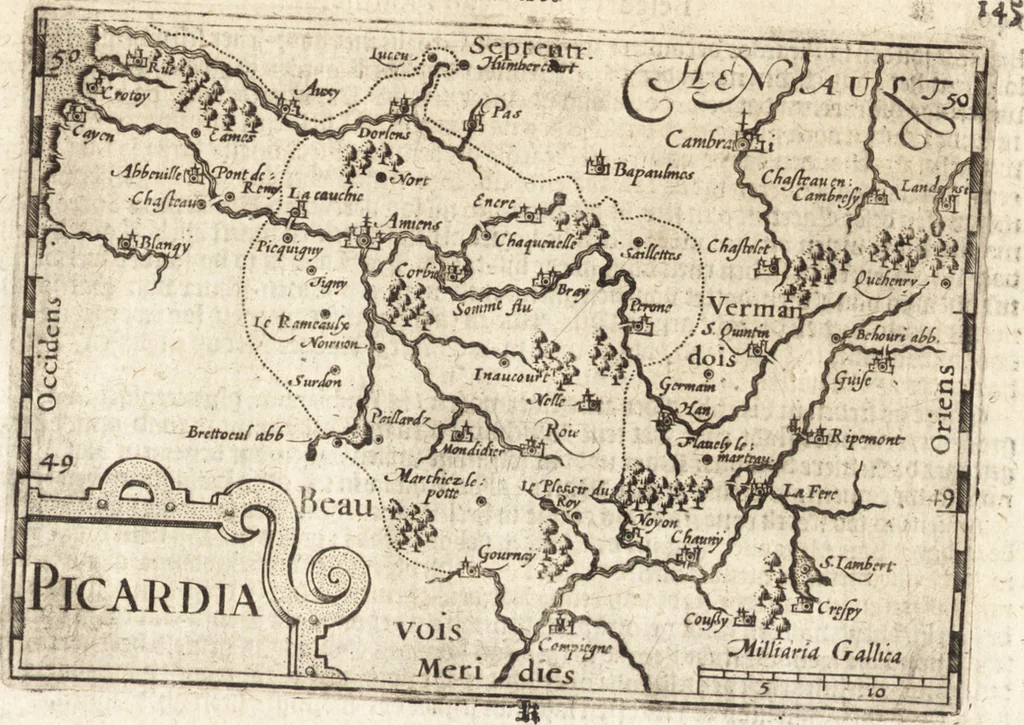 An illustration from Hand-boeck, of Cort begrijp der caerten ende beschryvinghen van alle landen des werelds, 1609, leaf 162
