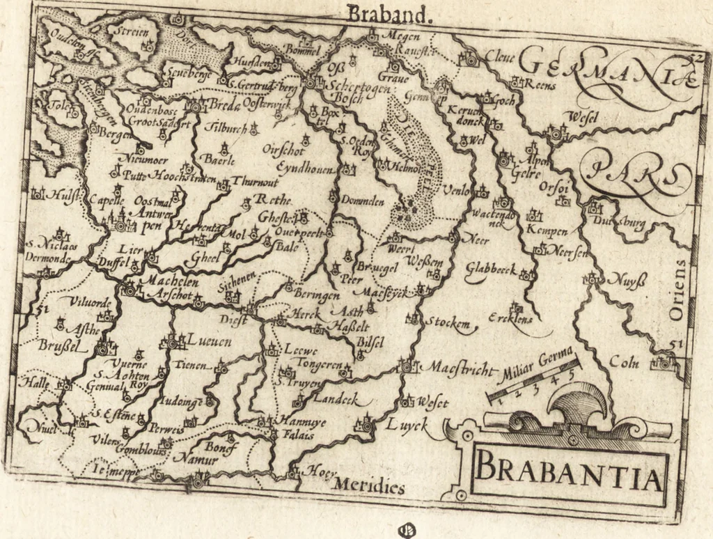 An illustration from Hand-boeck, of Cort begrijp der caerten ende beschryvinghen van alle landen des werelds, 1609, leaf 226