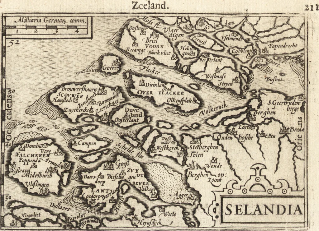 An illustration from Hand-boeck, of Cort begrijp der caerten ende beschryvinghen van alle landen des werelds, 1609, leaf 228