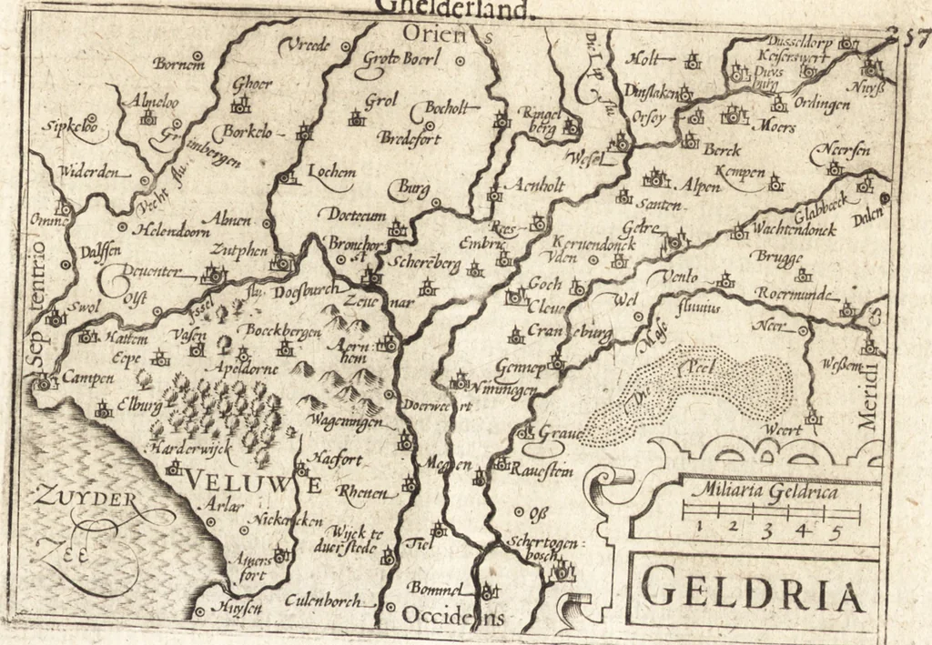 An illustration from Hand-boeck, of Cort begrijp der caerten ende beschryvinghen van alle landen des werelds, 1609, leaf 274
