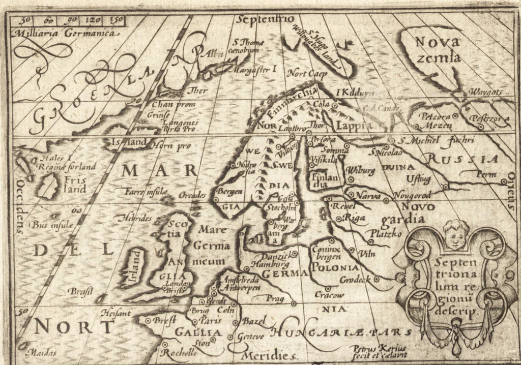 An illustration from Hand-boeck, of Cort begrijp der caerten ende beschryvinghen van alle landen des werelds, 1609, leaf 310