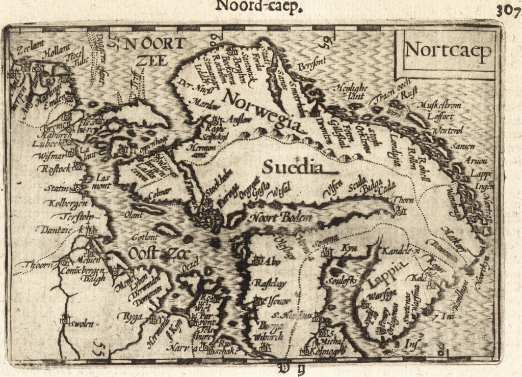 An illustration from Hand-boeck, of Cort begrijp der caerten ende beschryvinghen van alle landen des werelds, 1609, leaf 324